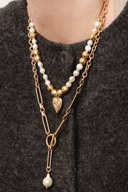 Bibi Bijoux Gold Pearl Elegance Real Pearl Layered Necklace Set - Image 4 of 4