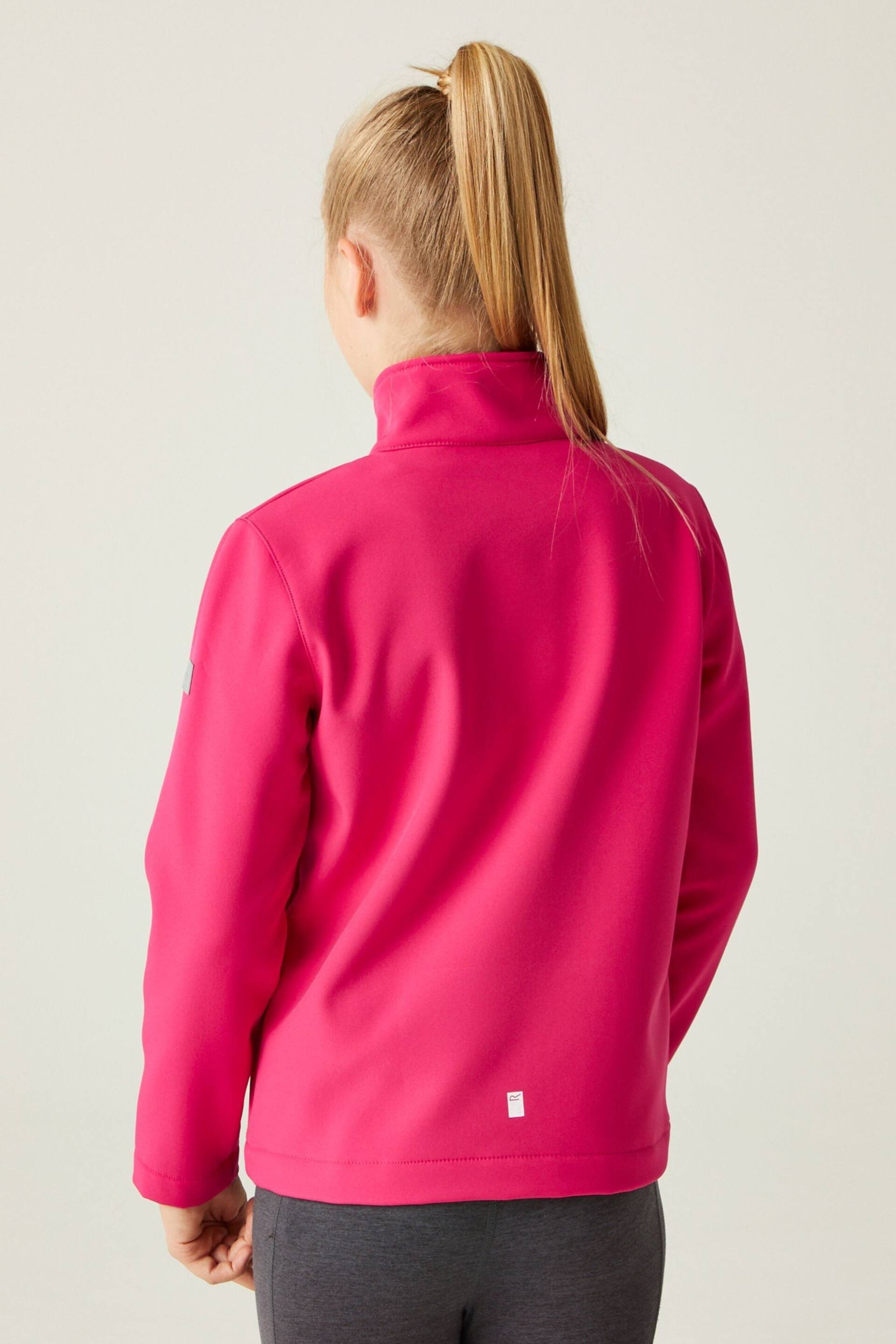 Regatta Pink Junior Cera Softshell Jacket - Image 3 of 7
