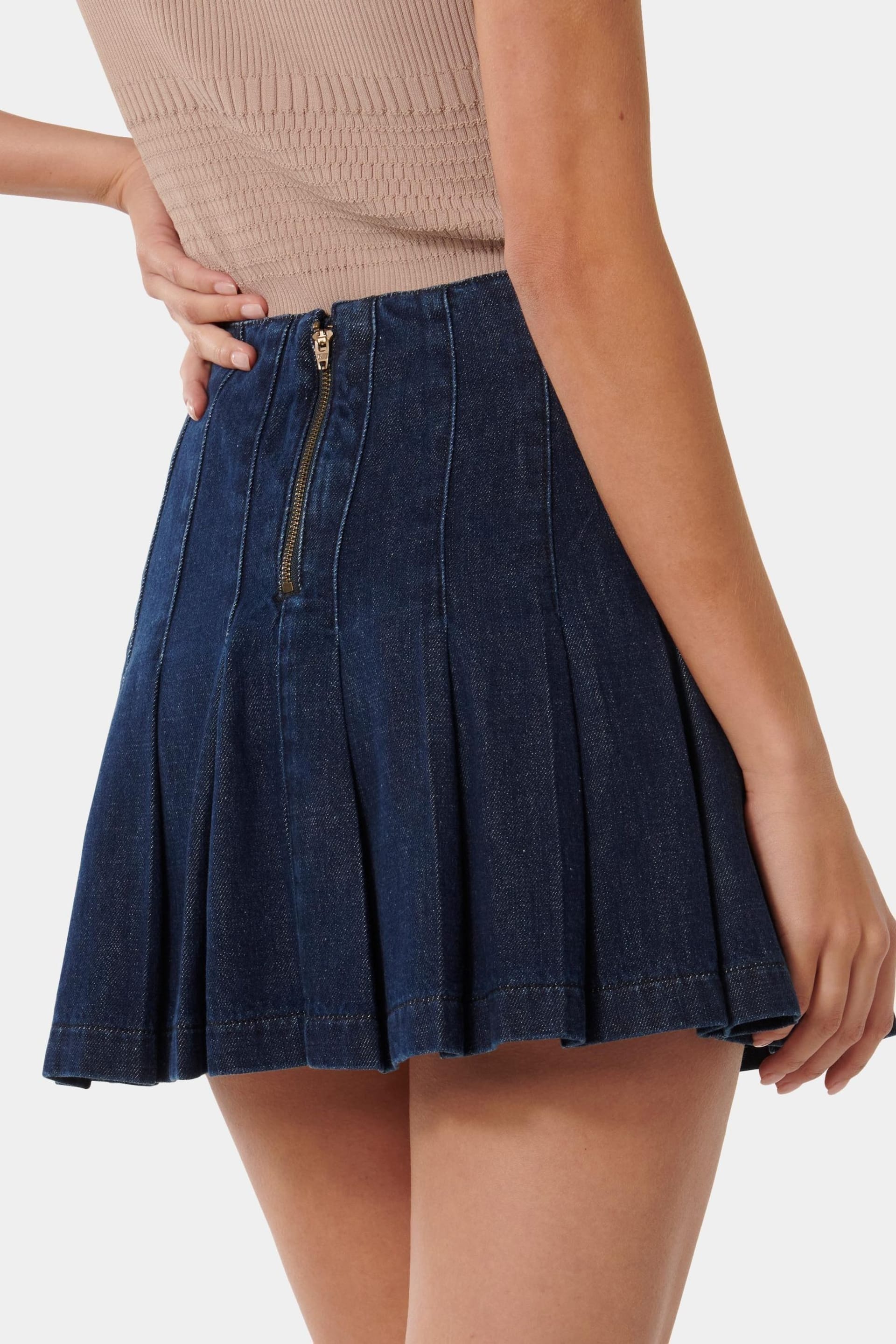 Forever New Blue Chelsea Denim Mini Skirt - Image 4 of 5