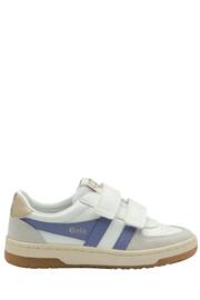 Gola White/Lavender/Gold Kids Hawk Strap PU Trainers - Image 1 of 4