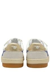 Gola White/Lavender/Gold Kids Hawk Strap PU Trainers - Image 3 of 4