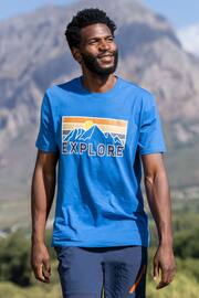 Mountain Warehouse Blue Explore Mens Organic T-Shirt - Image 1 of 5