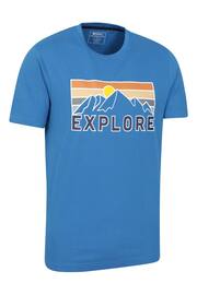 Mountain Warehouse Blue Explore Mens Organic T-Shirt - Image 2 of 5