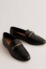 Ted Baker Black Zoee Flat Loafers With Signature Bar - Image 2 of 5