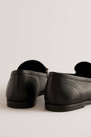 Ted Baker Black Zoee Flat Loafers With Signature Bar - Image 3 of 5
