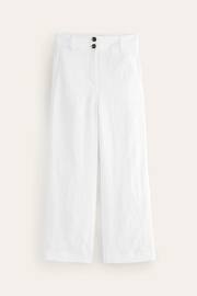 Boden White Westbourne Linen Crop Trousers - Image 5 of 5