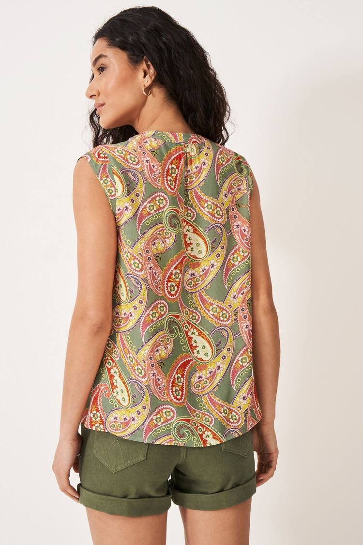 Crew Clothing Tie Neck Sleeveless Blouse - Image 2 of 5