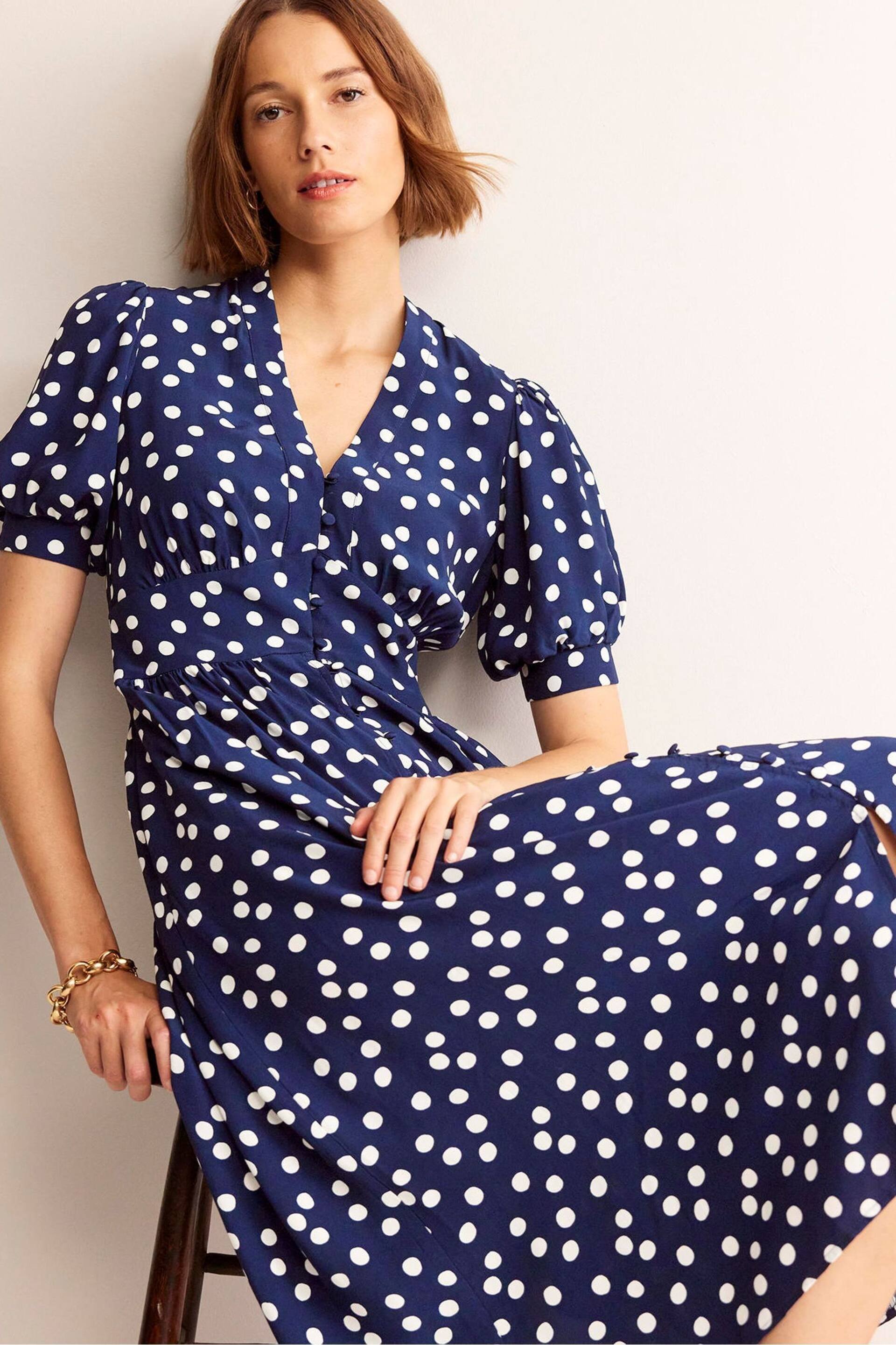 Boden Blue Elsa Midi Tea Dress - Image 1 of 6