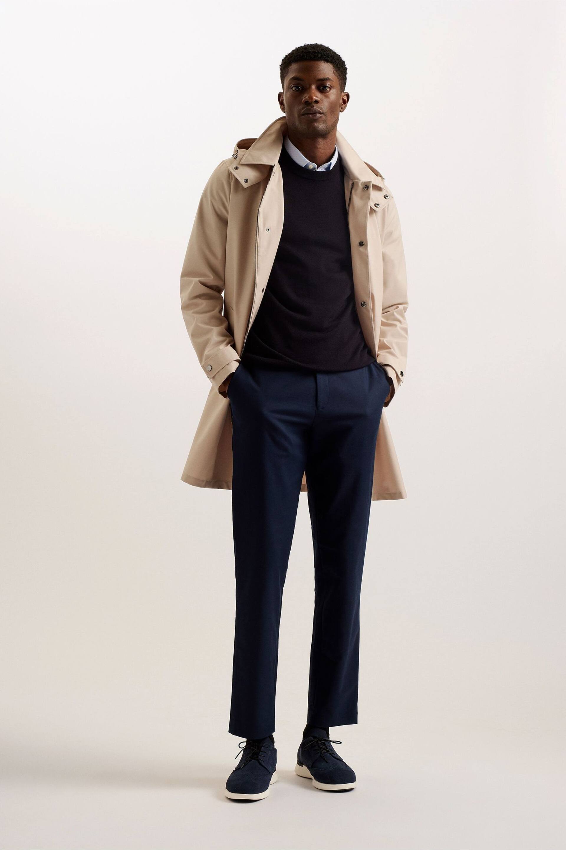 Ted Baker Brown Batterc Hooded Commuter Trench Jacket - Image 1 of 6
