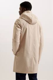 Ted Baker Brown Batterc Hooded Commuter Trench Jacket - Image 5 of 6