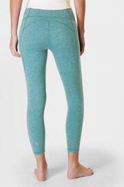 Sweaty Betty Reef Teal Blue Marl 7/8 Length Super Soft Yoga Leggings - Image 2 of 8