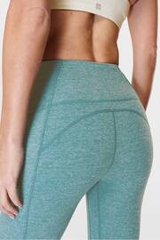 Sweaty Betty Reef Teal Blue Marl 7/8 Length Super Soft Yoga Leggings - Image 6 of 8