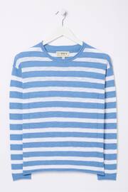 FatFace Blue Cotton Linen Jumper - Image 5 of 5