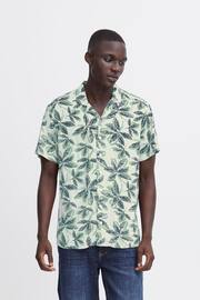 Blend White Leaf Print Short Sleeve Shirt - Image 1 of 5