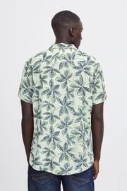 Blend White Leaf Print Short Sleeve Shirt - Image 2 of 5