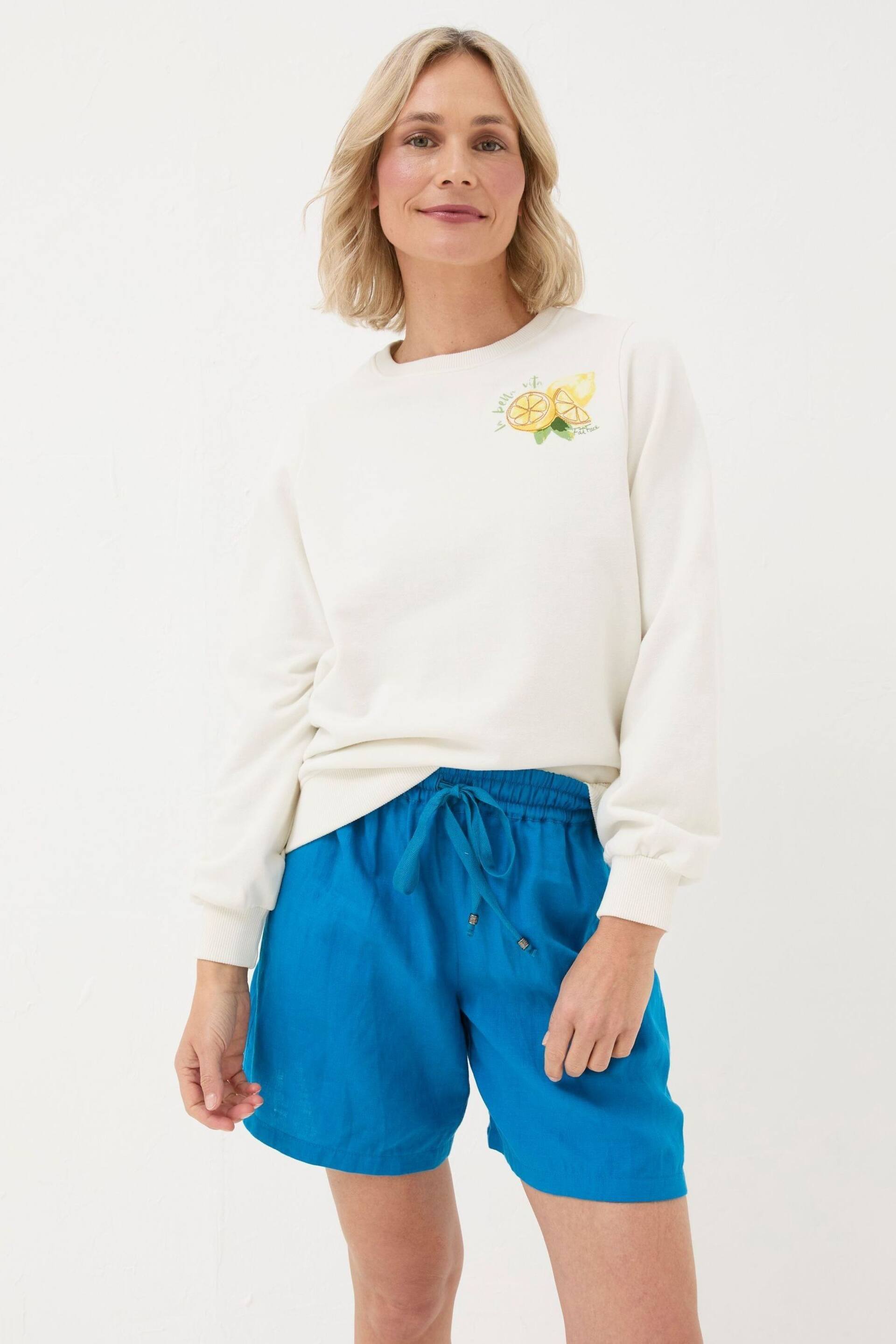 FatFace Natural Eve Lemons Crew Sweatshirt - Image 1 of 6