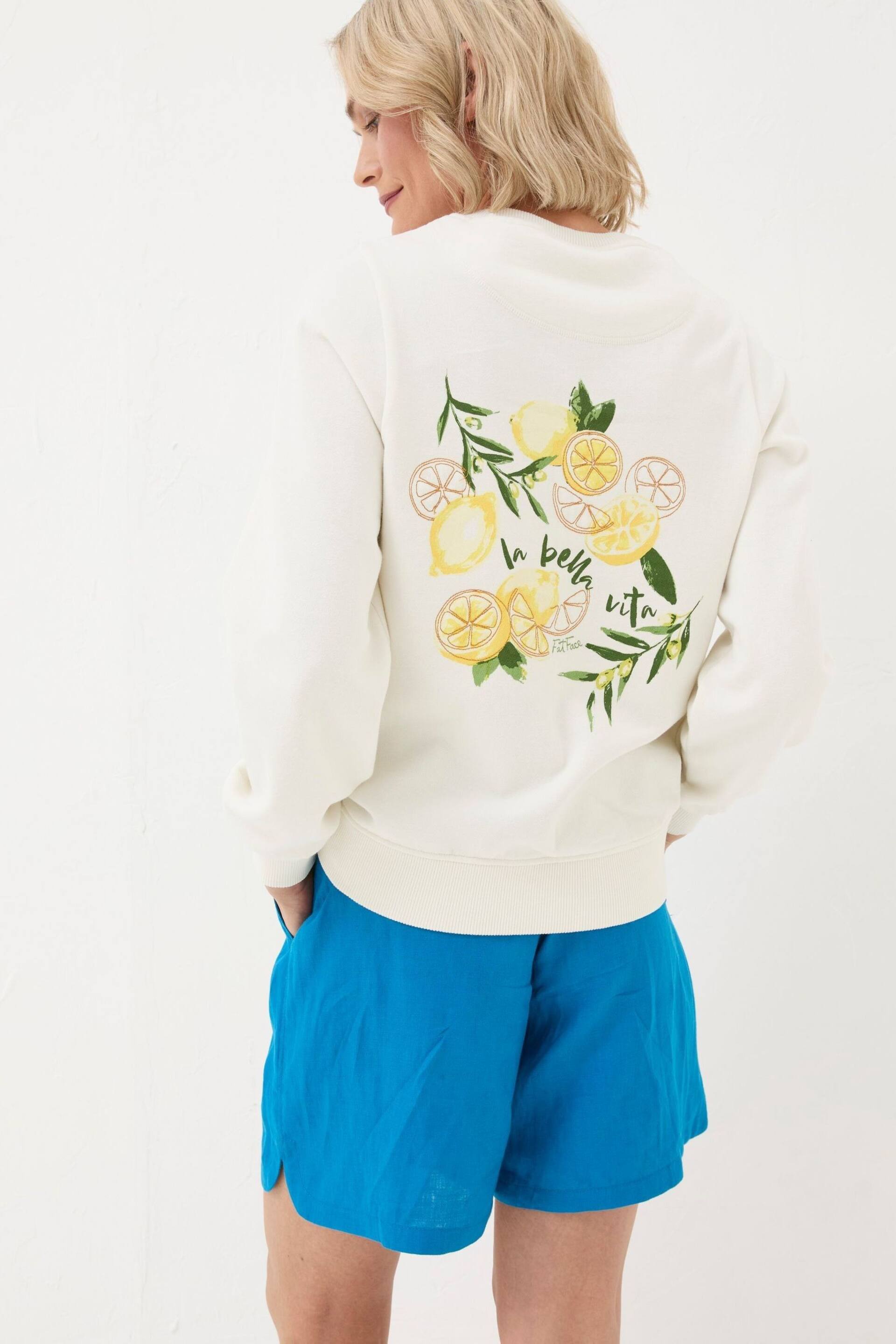 FatFace Natural Eve Lemons Crew Sweatshirt - Image 2 of 6