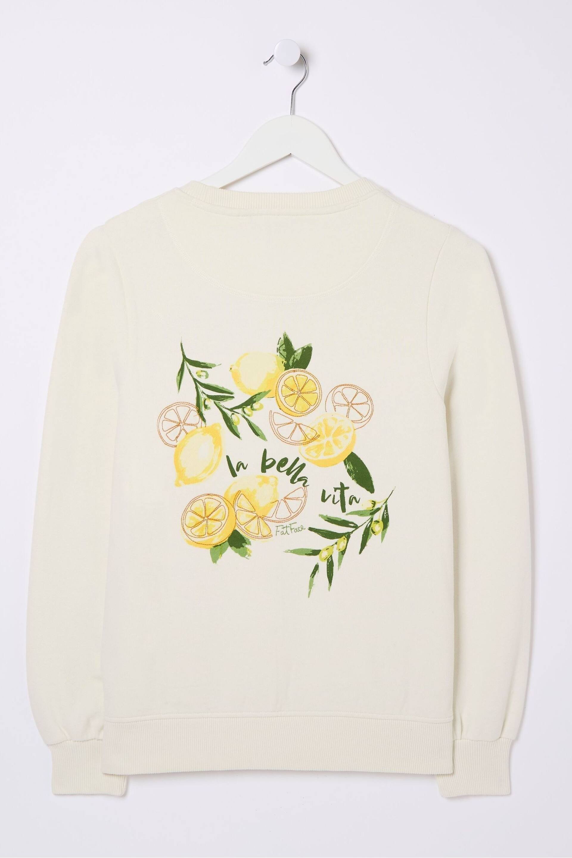 FatFace Natural Eve Lemons Crew Sweatshirt - Image 6 of 6