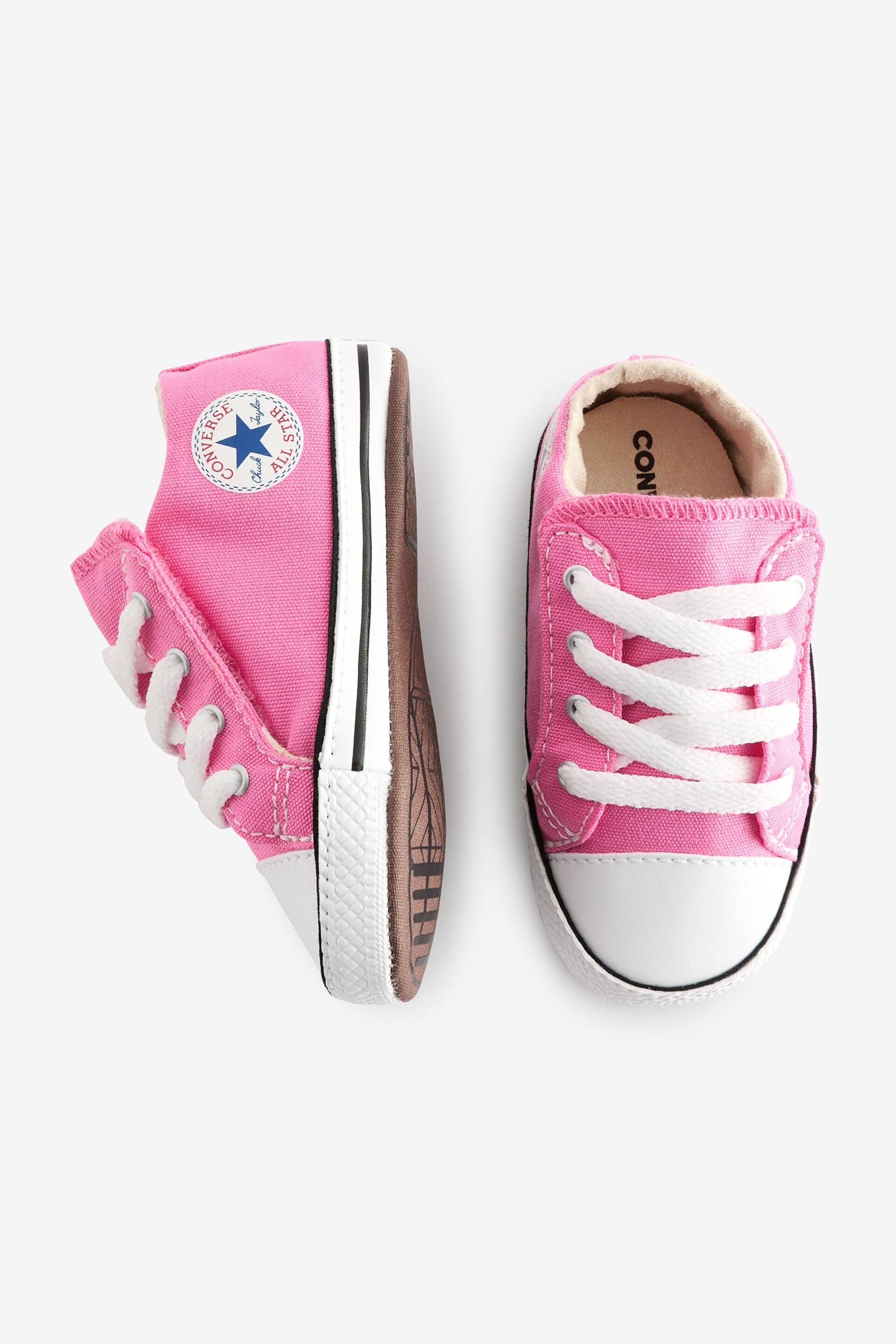 Converse Pink Chuck Taylor All Star Pram Shoes - Image 5 of 9