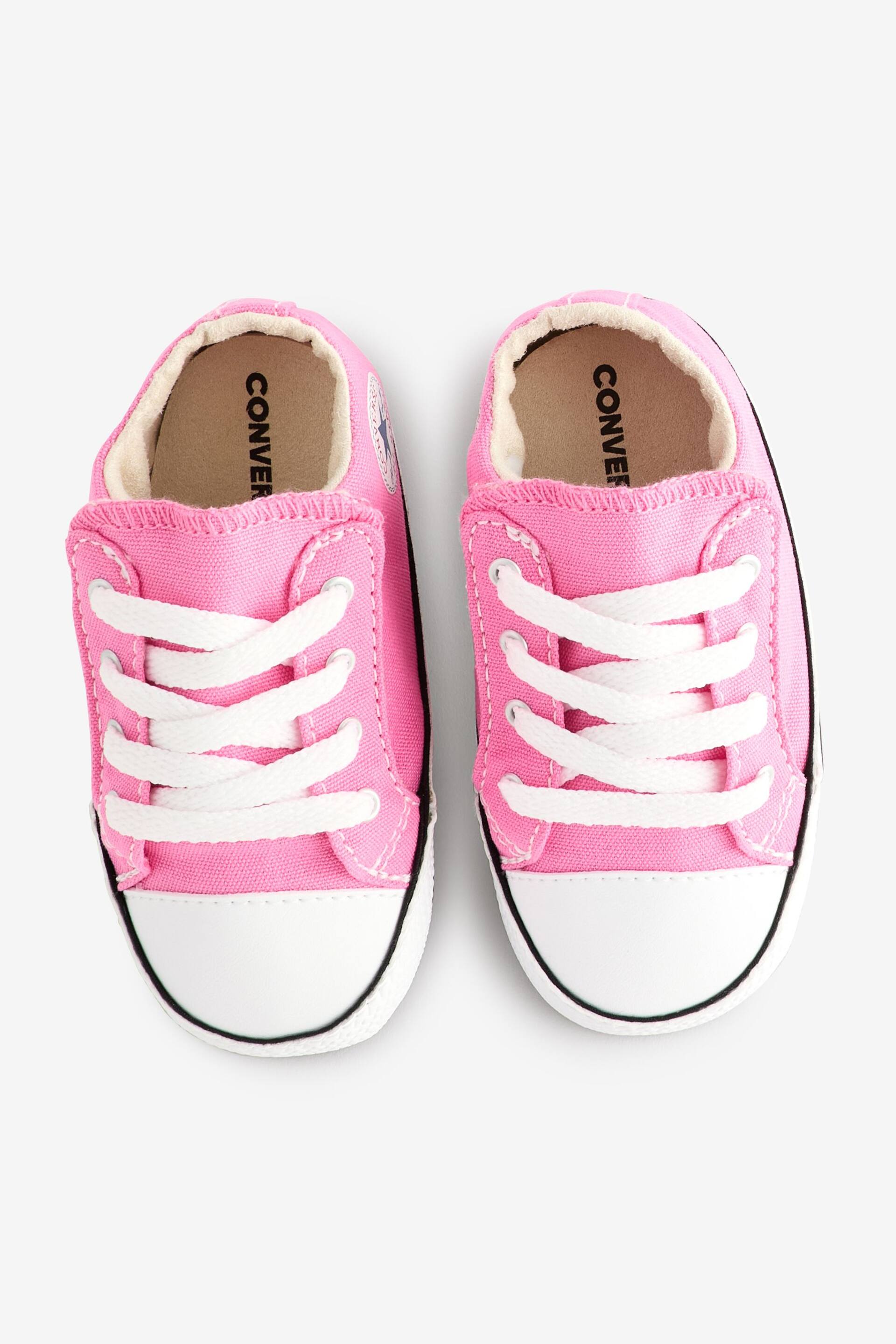 Converse Pink Chuck Taylor All Star Pram Shoes - Image 6 of 9