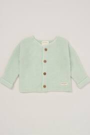 Homegrown Blue Organic Cotton Knitted Cardigan - Image 1 of 3
