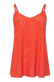 Yours Curve Orange Broderie Cami - Image 5 of 5
