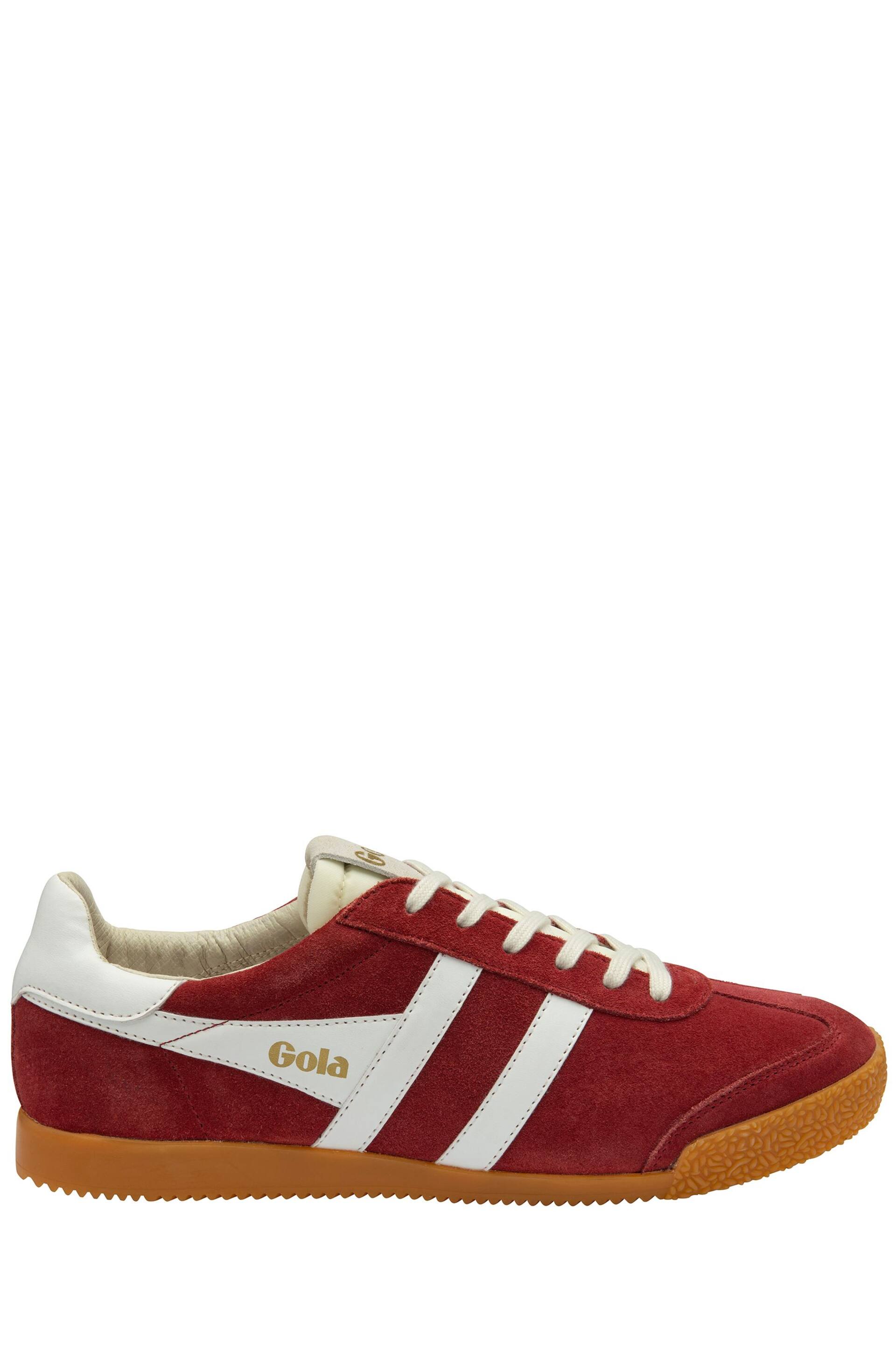 Gola Red Mens Elan Suede Lace-Up Trainers - Image 1 of 4