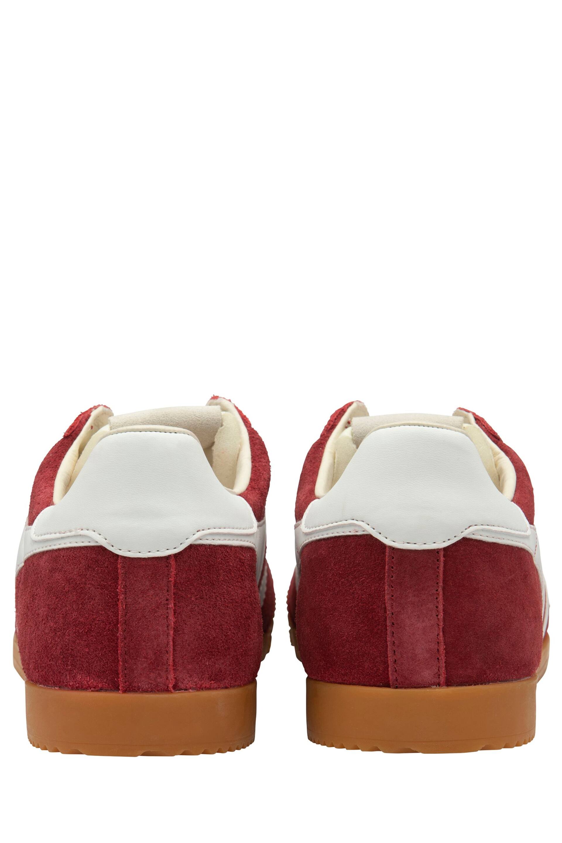 Gola Red Mens Elan Suede Lace-Up Trainers - Image 3 of 4