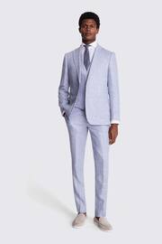 MOSS Tailored Fit Light Blue Linen Jacket - Image 2 of 5