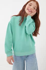 FatFace Green Tilbury Crew Sweatshirt - Image 1 of 4