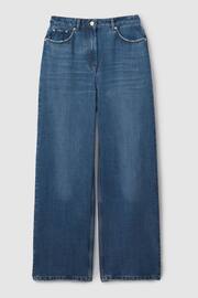 Reiss Mid Blue Lyle Lightweight Viscose Blend Relaxed Jeans - Image 2 of 6