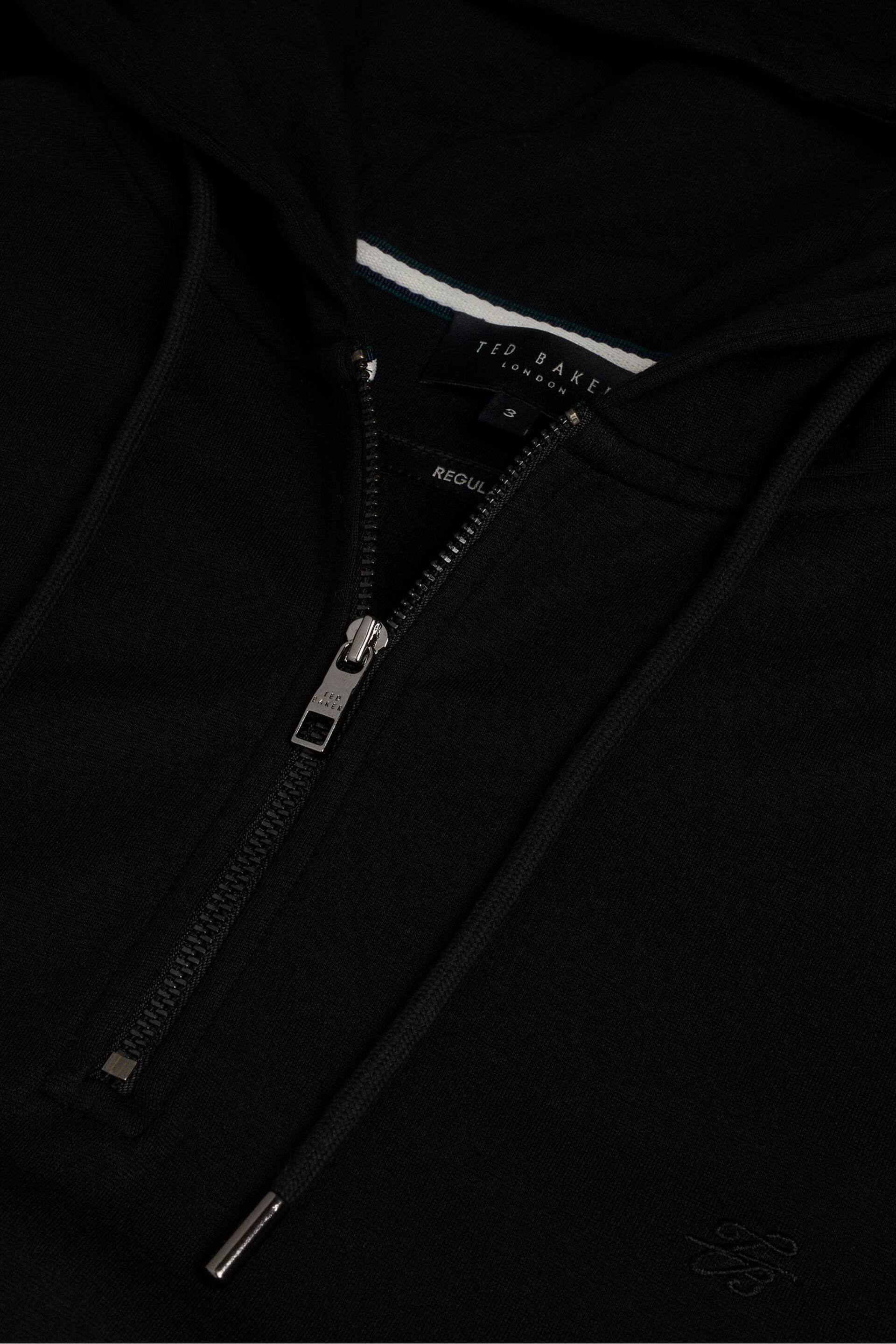 Ted Baker Black Caproe Quarter Zip Hoodie - Image 5 of 6