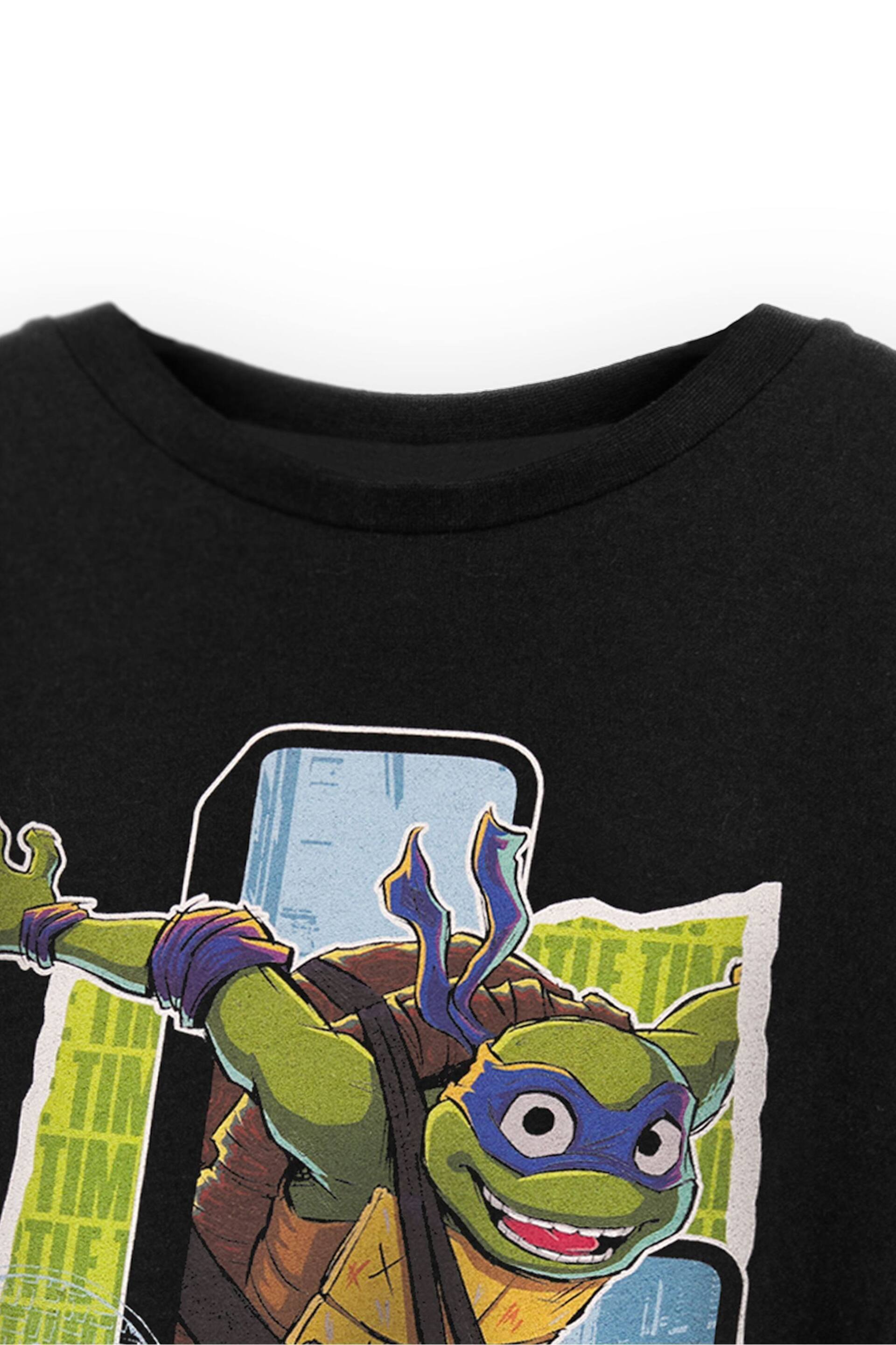Vanilla Underground Leo Black Boys Teenage Mutant Ninja Turtles T-Shirt - Image 3 of 6