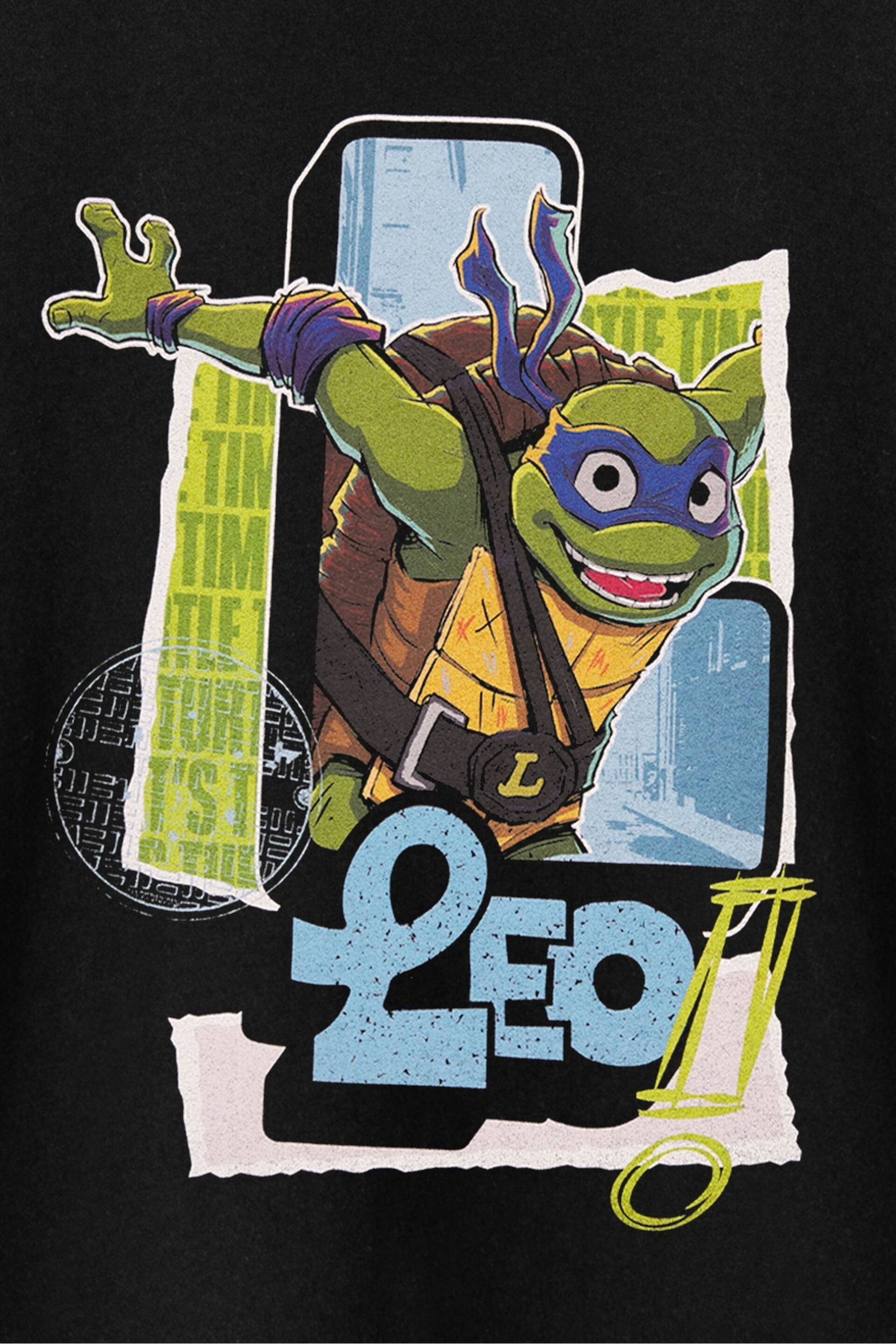 Vanilla Underground Leo Black Boys Teenage Mutant Ninja Turtles T-Shirt - Image 6 of 6