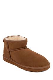 Just Sheepskin Brown Mens Arthur Mini Boot Slippers - Image 3 of 5