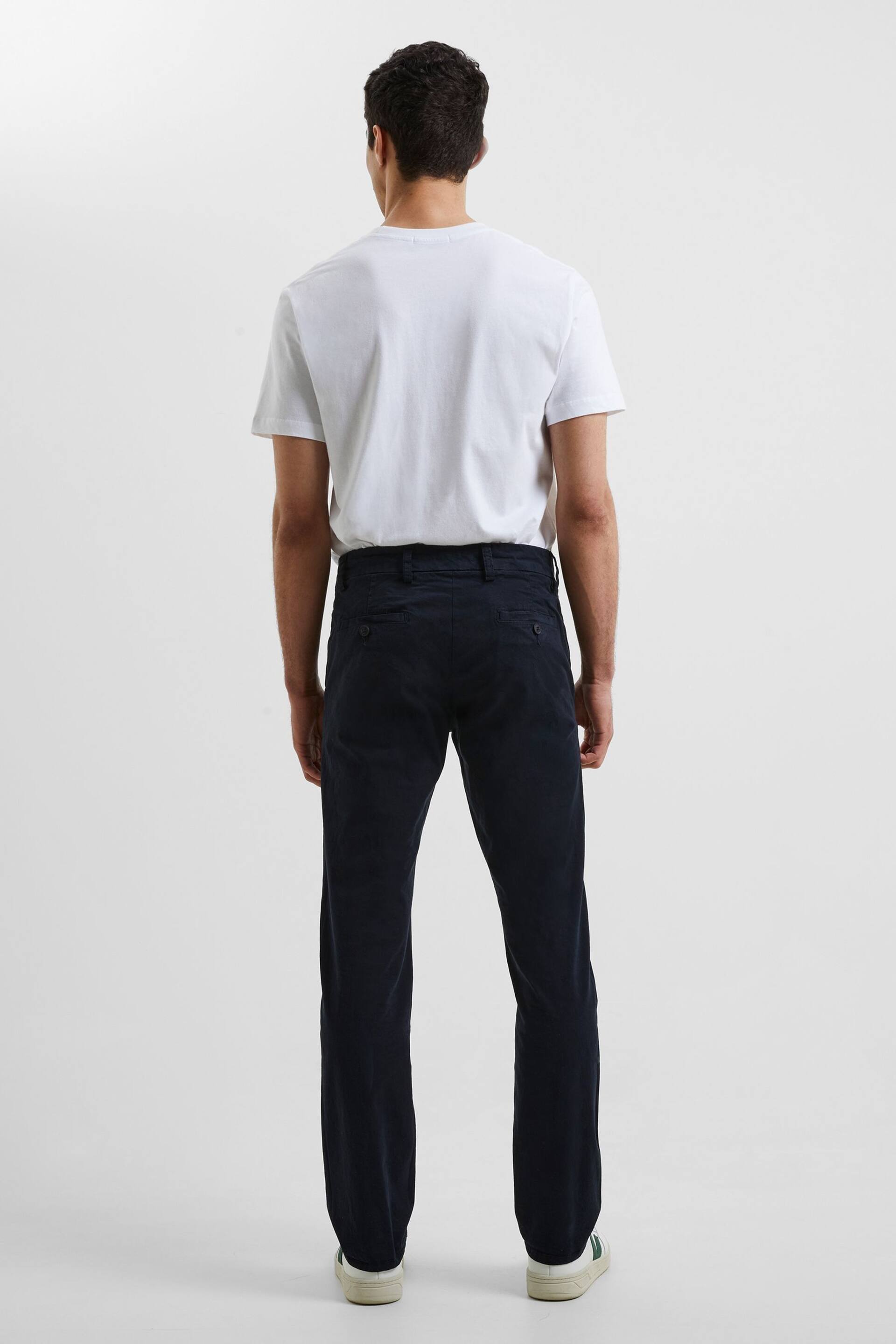 French Connection Blue Stretch Chino Trousers - Image 2 of 3