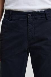 French Connection Blue Stretch Chino Trousers - Image 3 of 3