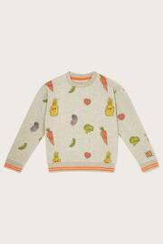 Monsoon Grey Fruit and Vegetable Print Sweatshirt - Image 1 of 3