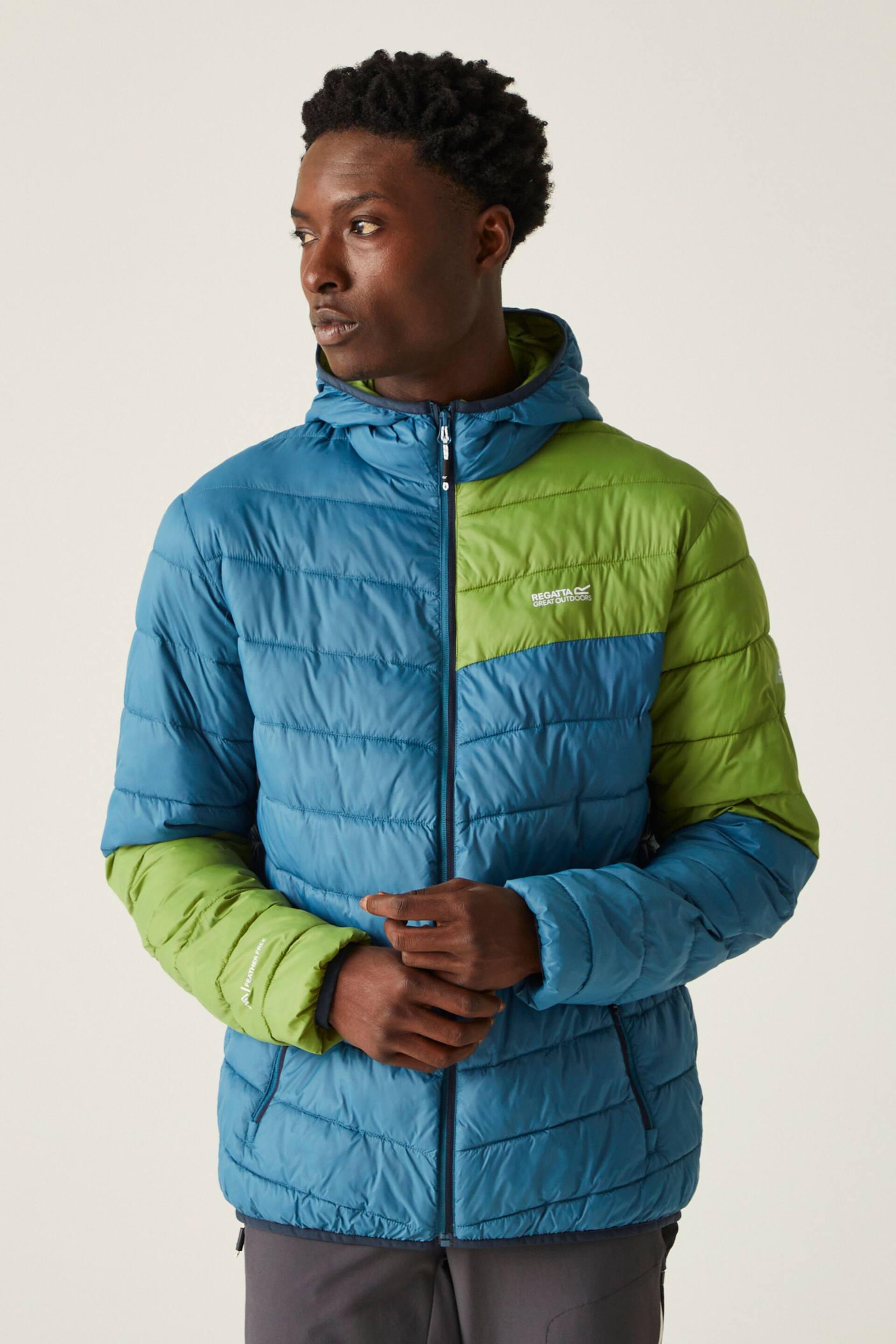 Regatta Blue Hooded Hillpack II Lightweight Padded Jacket - Image 1 of 9