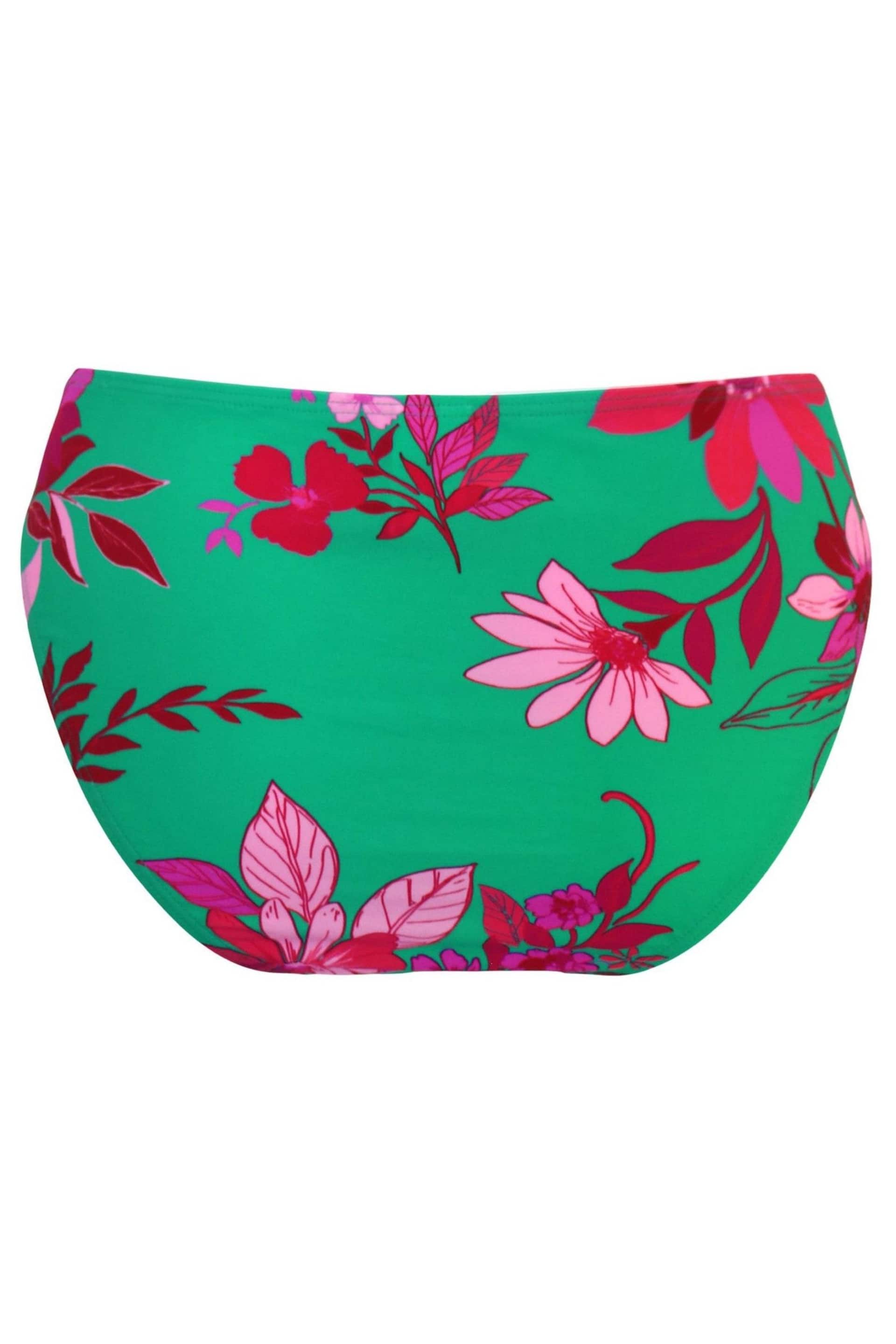 Pour Moi Green & Pink Multi Free Spirit Frill Waist Bikini Briefs - Image 4 of 4