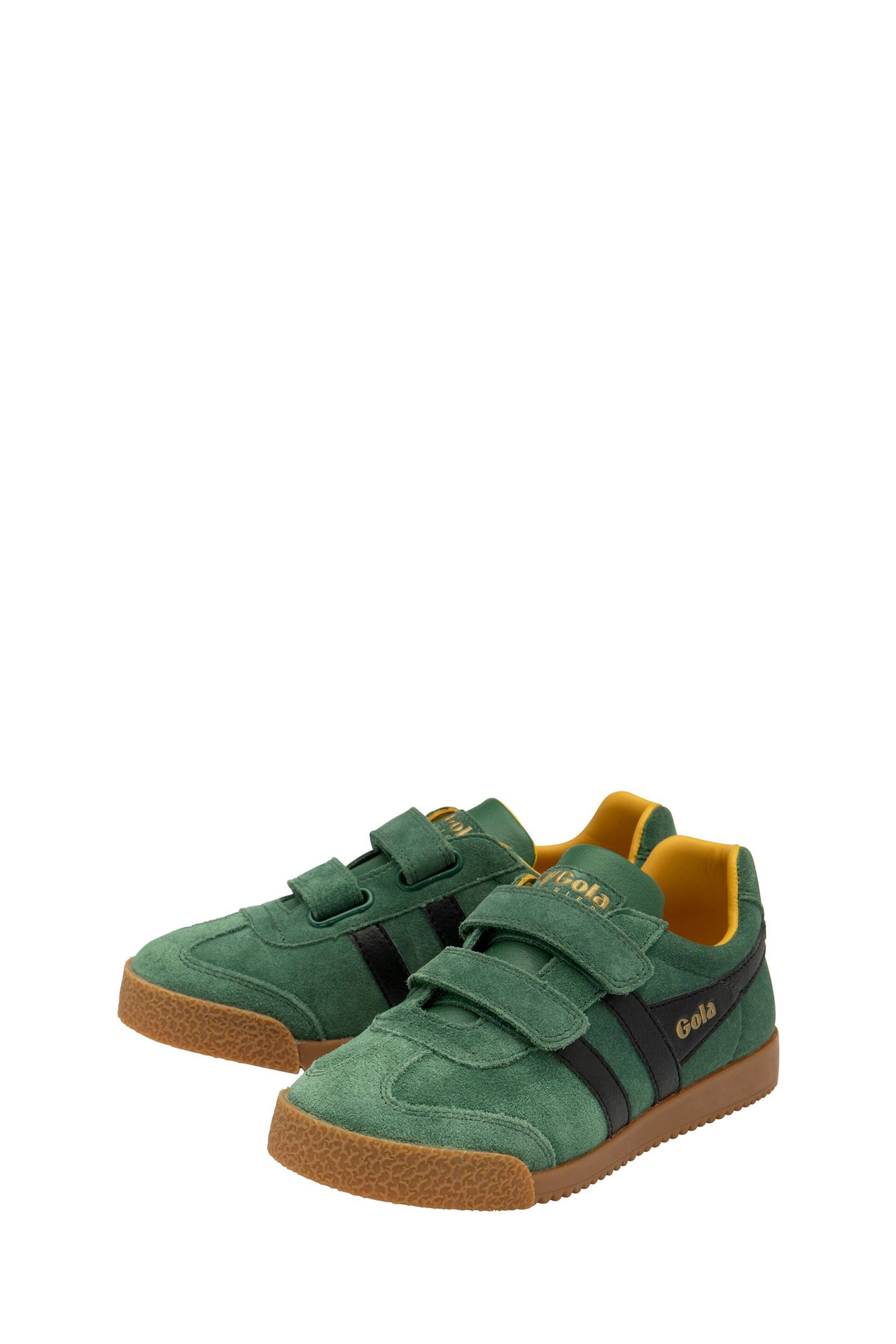 Gola Green Kids Harrier Strap Suede Strap Trainers - Image 2 of 4