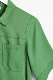 Oliver Bonas Green Zip Up Short Sleeve Jumpsuit - Image 5 of 8