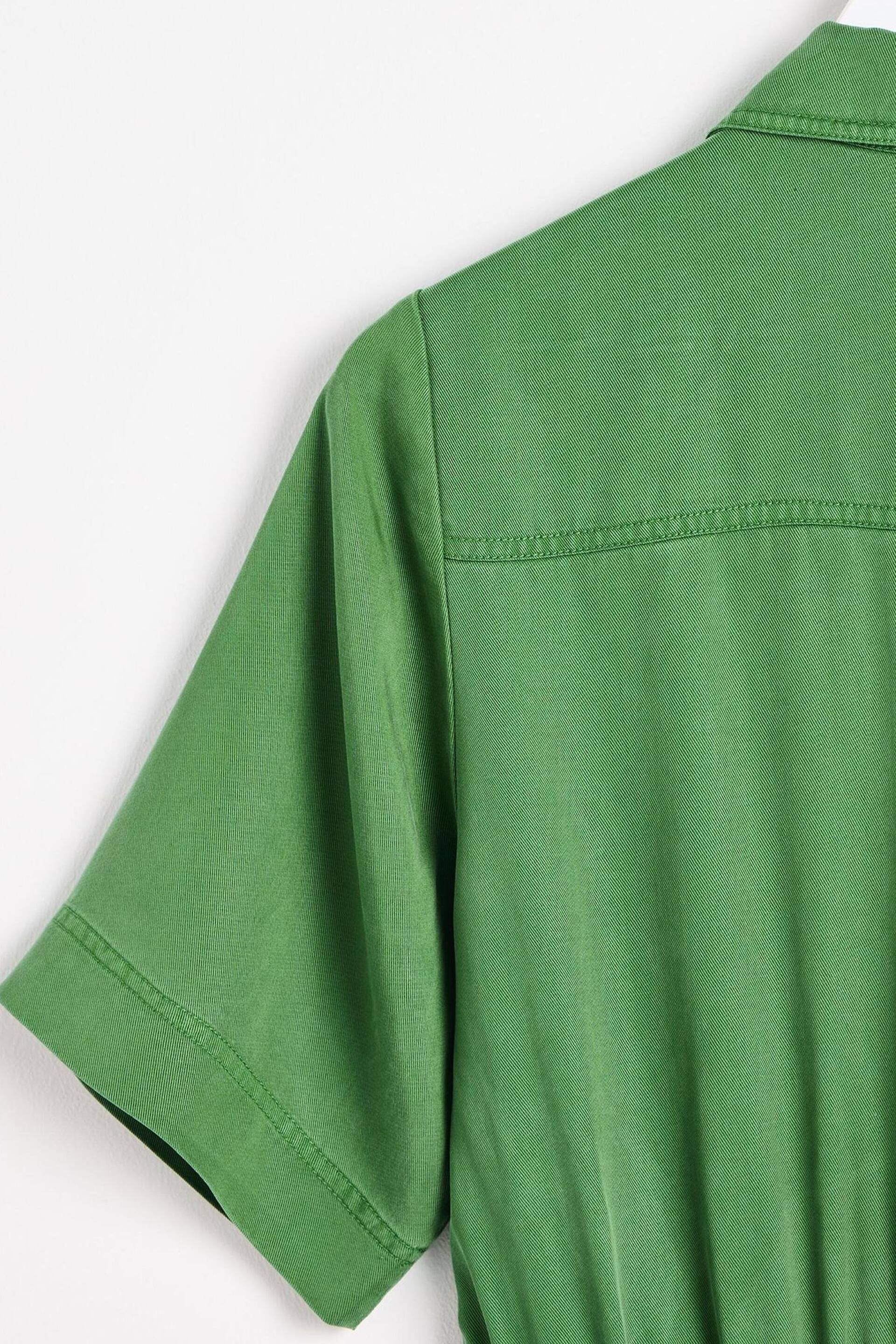 Oliver Bonas Green Zip Up Short Sleeve Jumpsuit - Image 8 of 8