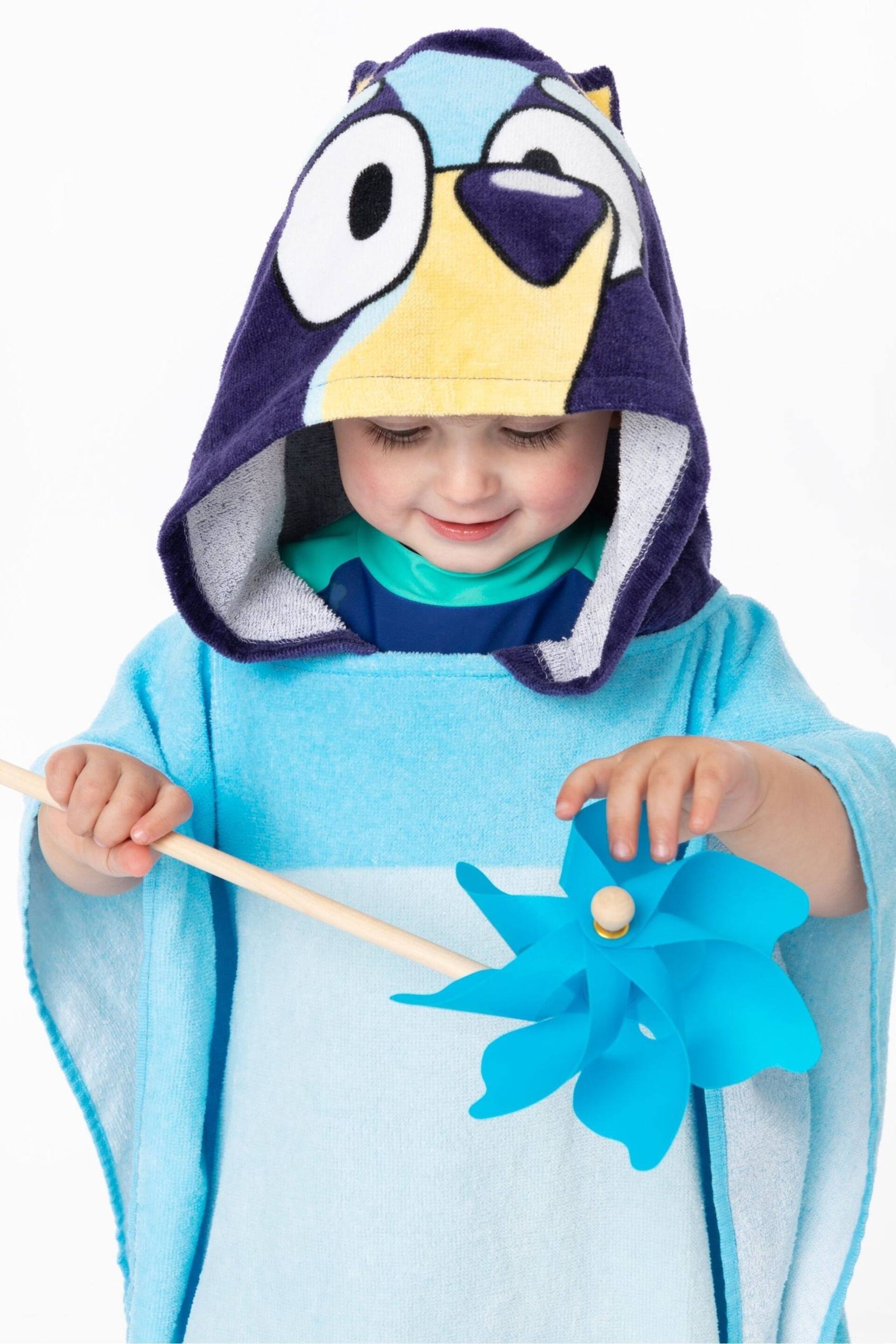 Vanilla Underground Blue Kids Bluey Towel Poncho - Image 2 of 7