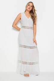 Long Tall Sally White Crochet Boho Maxi Dress - Image 1 of 4