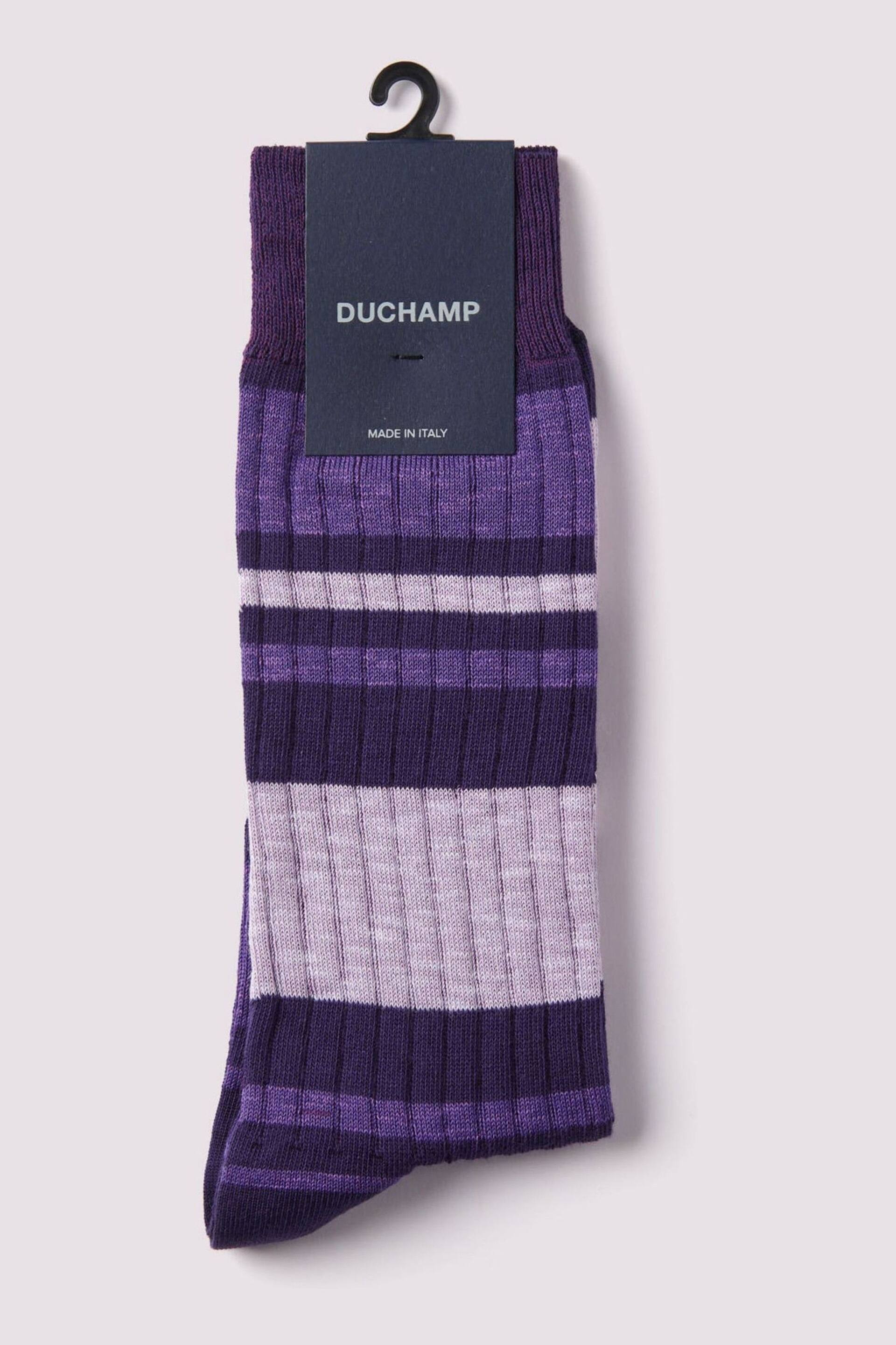 Duchamp Mens Melange Stripe Socks - Image 2 of 3