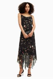 AllSaints Black Charlotte Kora Dress - Image 1 of 7