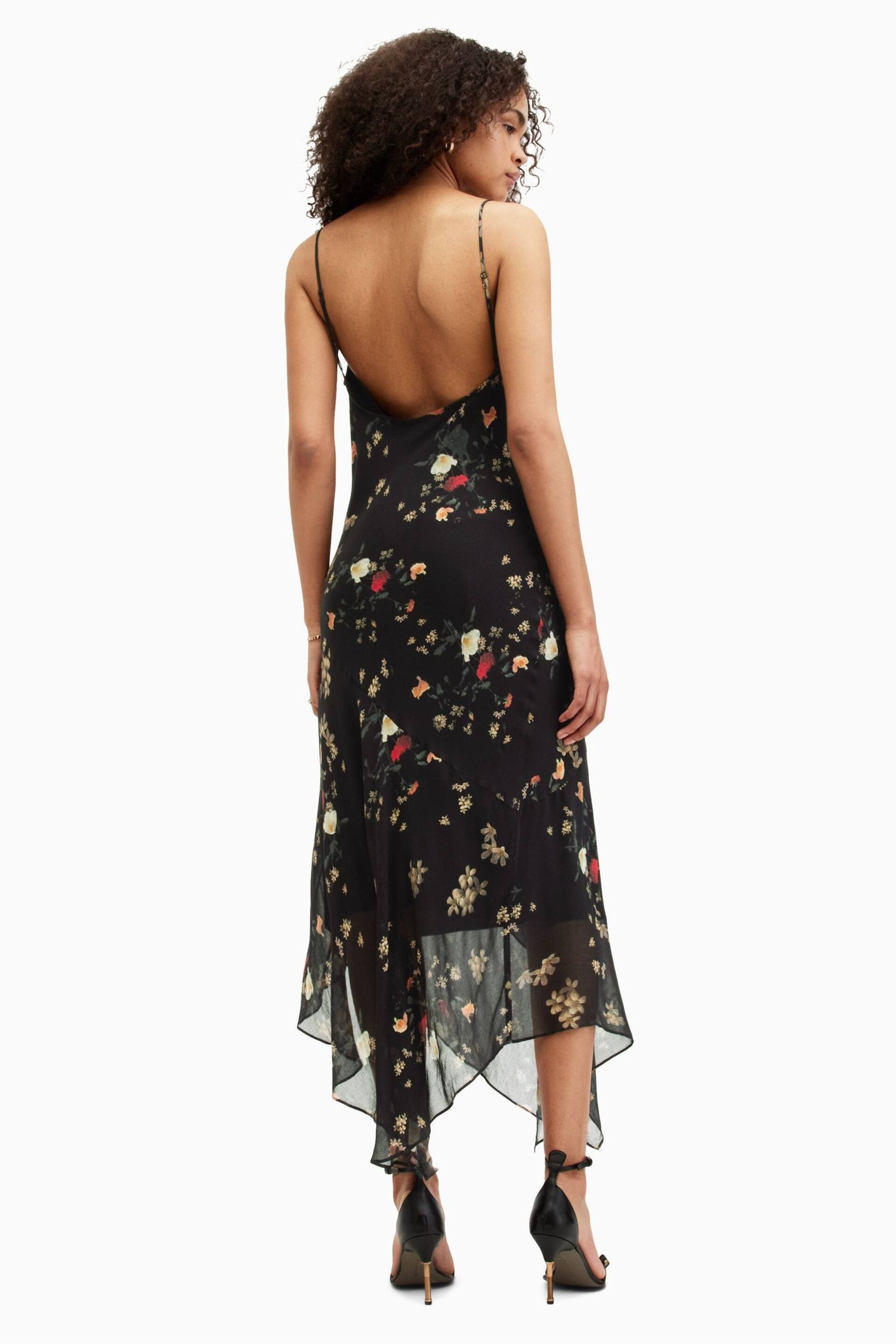 AllSaints Black Charlotte Kora Dress - Image 5 of 7