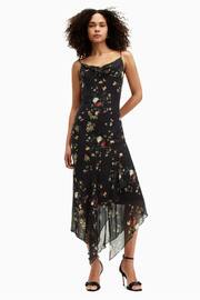 AllSaints Black Charlotte Kora Dress - Image 6 of 7