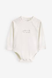 Mamas & Papas Cream 2 Piece Welcome To The World Bodysuit And Legging Set - Image 2 of 3